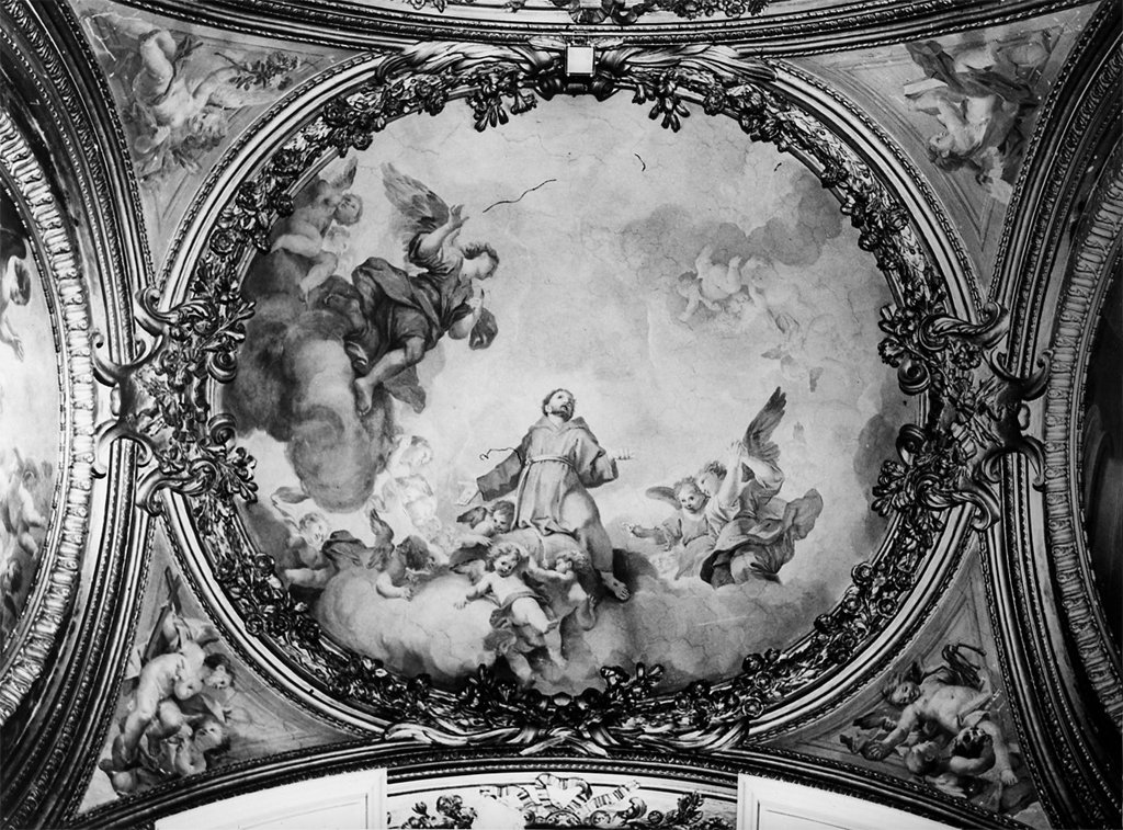 San Francesco in gloria (dipinto) di Garzi Luigi (sec. XVII)
